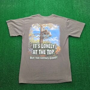 Buck Wear Its Lonely at the‎ Top Graphic Tshirt Mens Medium Brown Hunting Deer